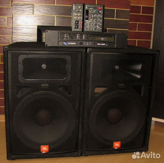 Колонки JBL 1000W Усилитель Crown Микшер Lomeho BT