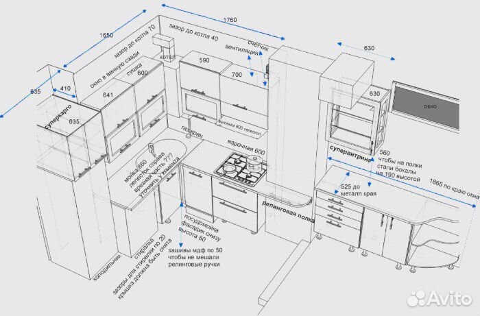 Делать мебельные чертежи в pro100 по эскизам