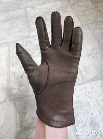 Перчатки женские кожаные
