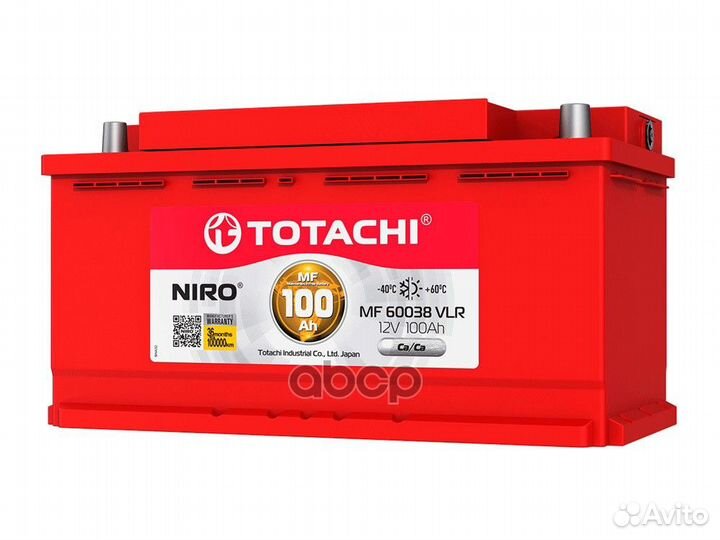 АКБ totachi niro MF 60038 VLR 100а/ч поляр