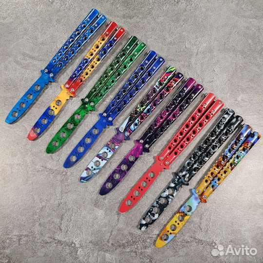 Нож бабочка тренировочный (cs go) balisong
