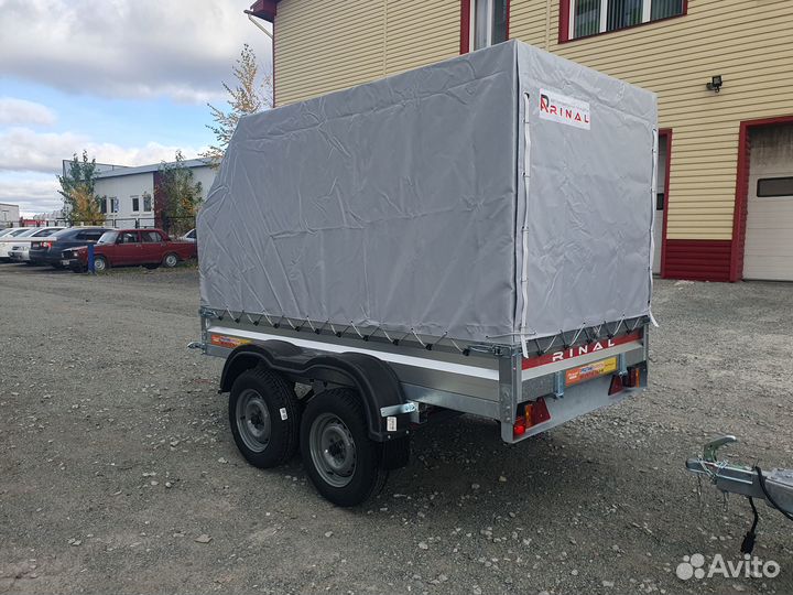 Прицеп rinal 12.25(01) двухосный тент 1200