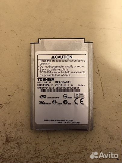 Toshiba mk4004gah 40gb 1.8” iPod жесткий диск