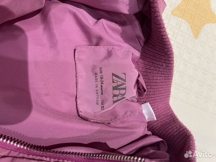 Теплая куртка для девочки zara 18-24 м + штаны