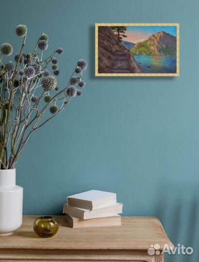 Картина маслом Крымский пейзаж Вид на гору Сокол