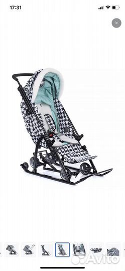 Санки коляска ника 7 5 к Новые