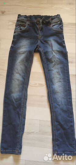 Джинсы и рубашка для мальчика рост 122-128