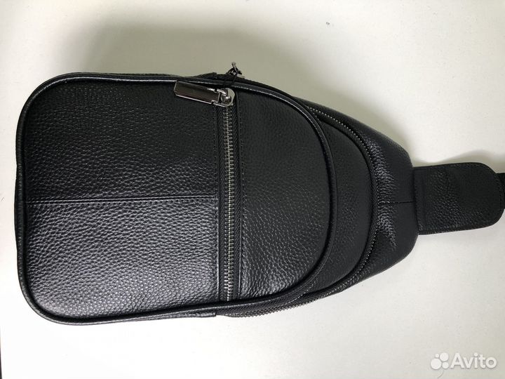 Сумка мужская натуральная кожа через плечо