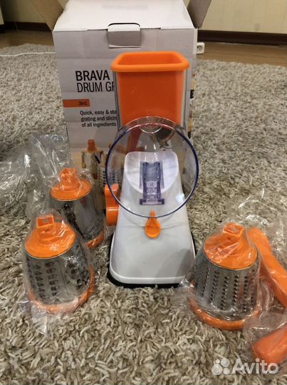 Ручная терка-шинковка «Brava Drum Grater» (3 насад