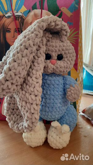 Плюшевая зайка ручная работа