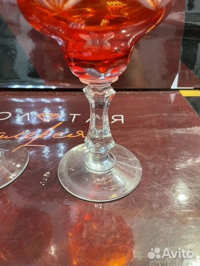 Фужеры Красное Стекло СССР