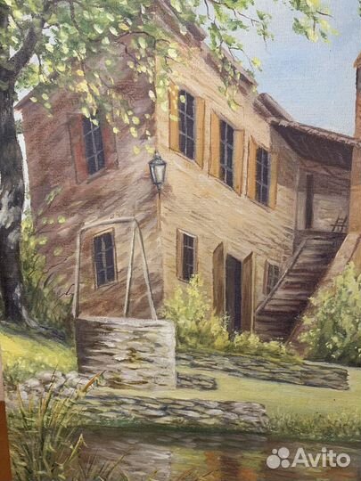 Крупная Картина Маслом на Холсте. Усадьба