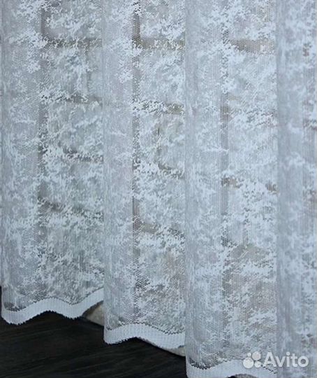 Готовый Тюль - Венецианка под мрамор. Пошив