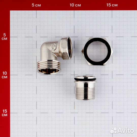 Американка угловая 3/4 вр(г) х 3/4 нр(ш) латунная