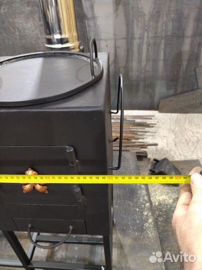 Мангал с печью под казан и полочкой