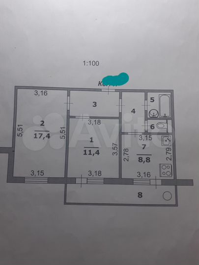 2-к. квартира, 70 м², 2/10 эт.