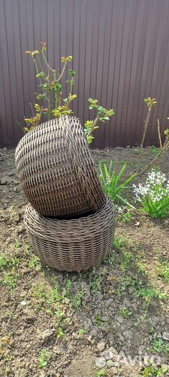Кашпо из ротанга