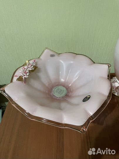 Ваза,конфетница и фруктовница white crystal