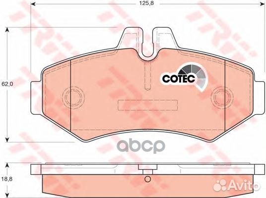 GDB1399 колодки дисковые задн MB Sprinter 20