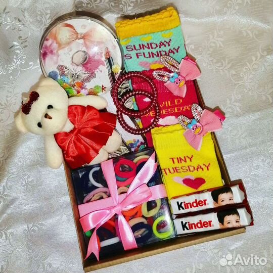 Подарочный бокс для девочки, подарок девочке