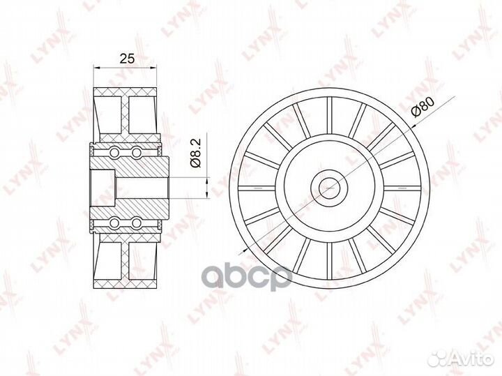 Ролик натяжной навесного оборудования PB5008 LY