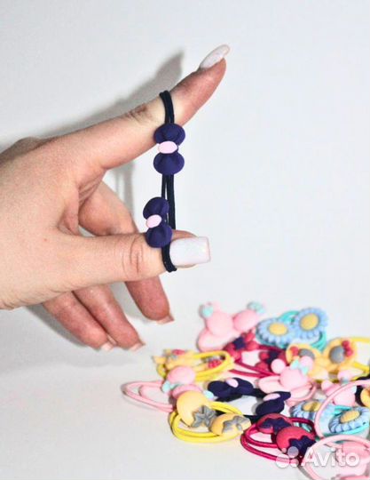 Детские резинки для волос / 50 штук / набор