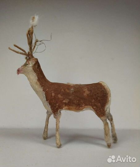 Ёлочная игрушка Олень. Папье-маше СССР