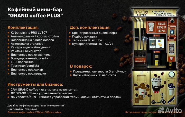 Кофейня самообслуживания grand coffee плюс