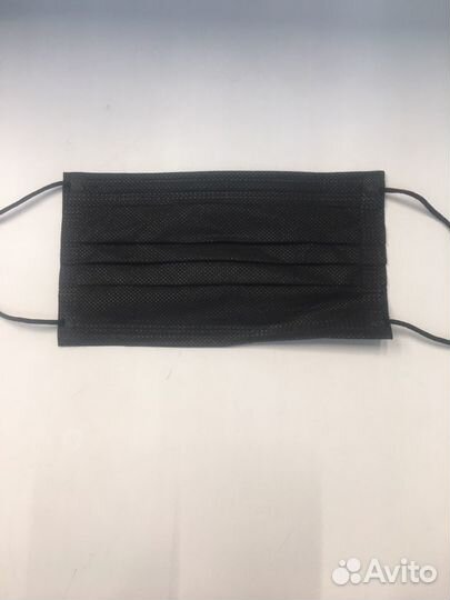 Маски Медицинские трехслойные чёрного цвета