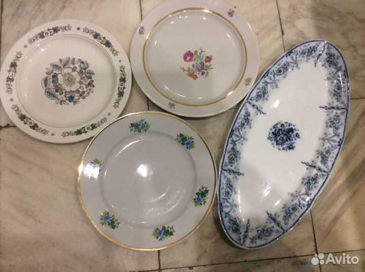 Большие фарфоровые блюда СССР