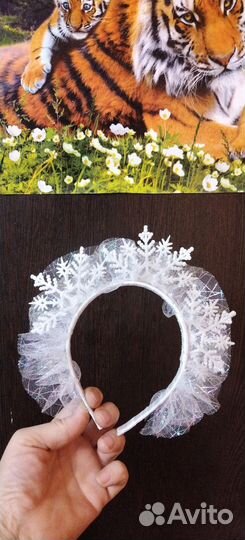 Ободок снежинка
