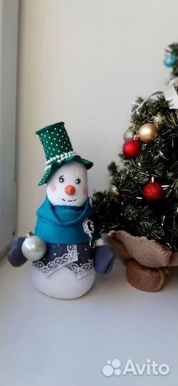 Снеговик в шляпе в подарок