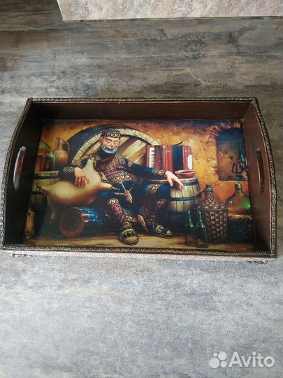 Поднос ручная работа