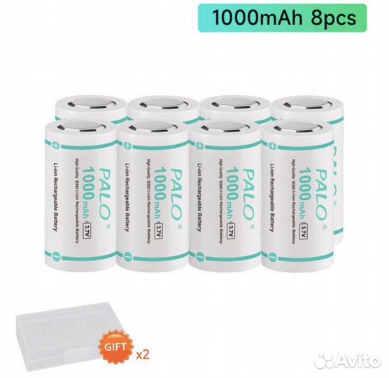 Аккумулятор-8 шт 18350/18340 palo