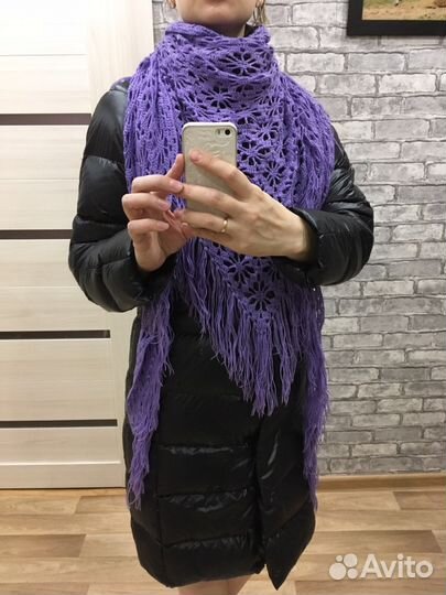 Палантин ручная работа, вязка крючком