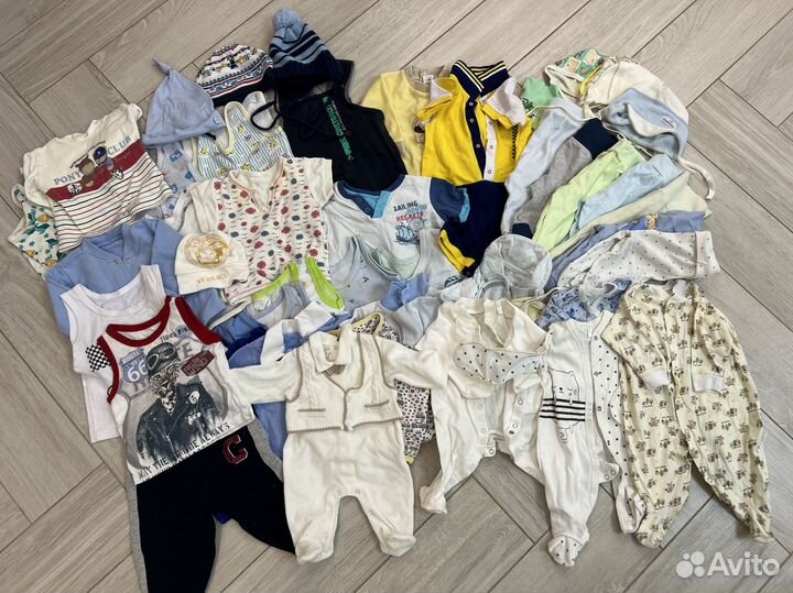 Вещи и носки пакетом на мальчика от 0 -74