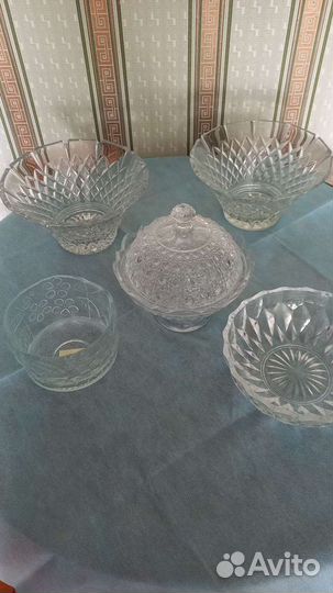 Конфетницы и салатники хрустальные