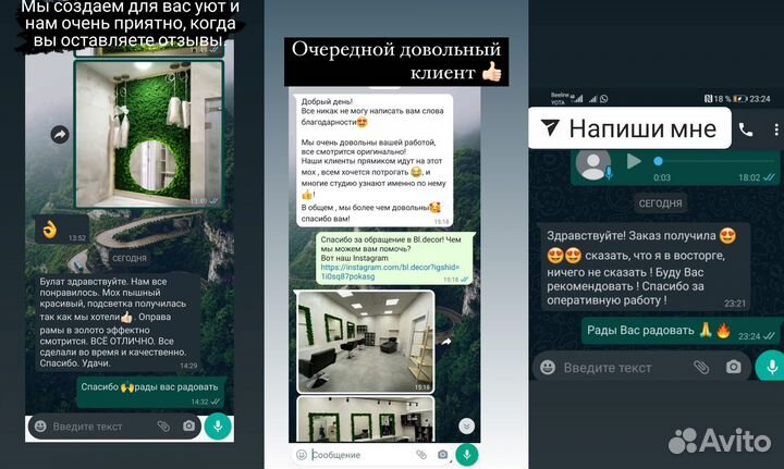 Стабилизированный мох, панно