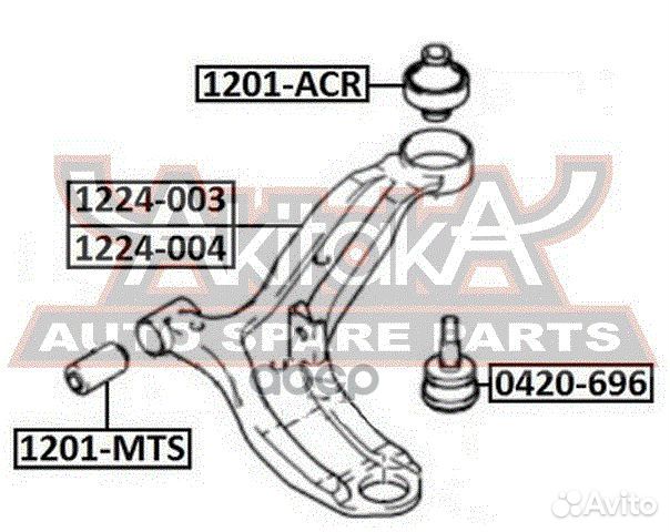 Рычаг передний нижний правый 1224-003 asva