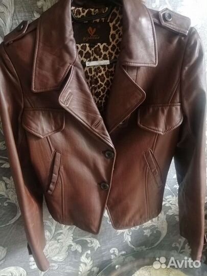 Куртка кожаная натуральная женская размер 44-46