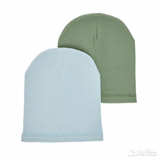 Комплект шапок 2 шт.: зеленая, хаки