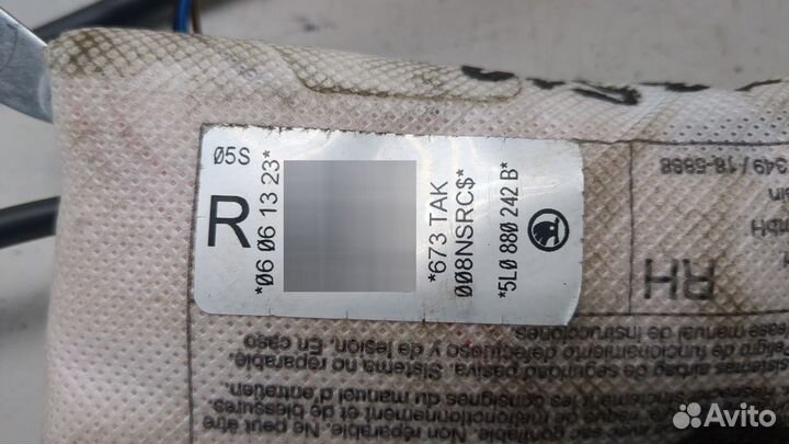 Подушка безопасности в сиденье Skoda Yeti, 2013