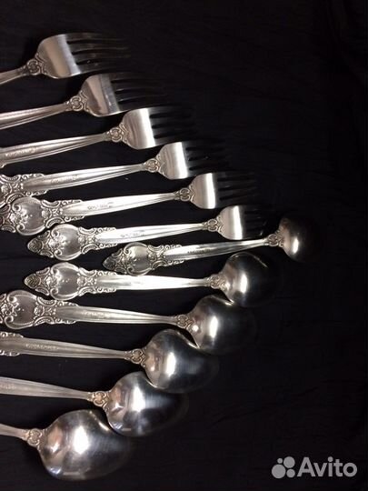 Ложки Вилки мельхиор Троянда СССР