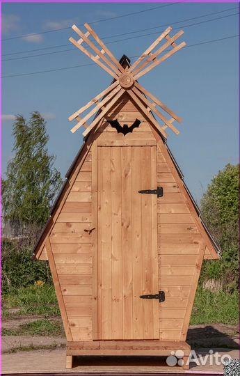 Дачный туалет деревянный KEY675