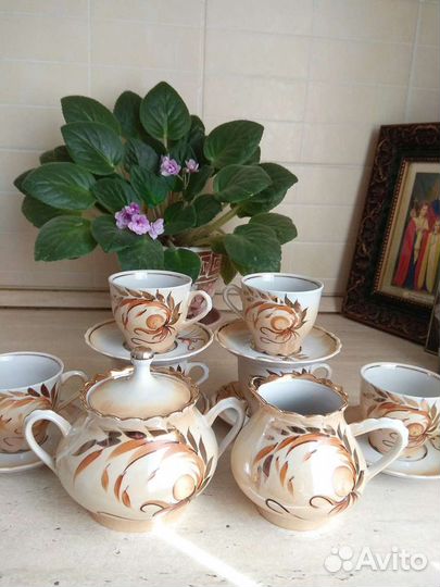 Довбышевский фарфоровый сервиз кофейный