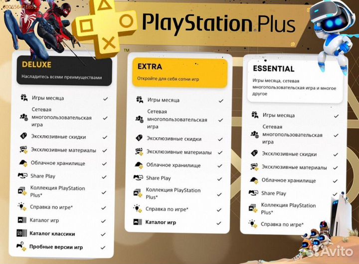 Подписка ps plus delux Украина ps5 ps4 (Арт.94886)