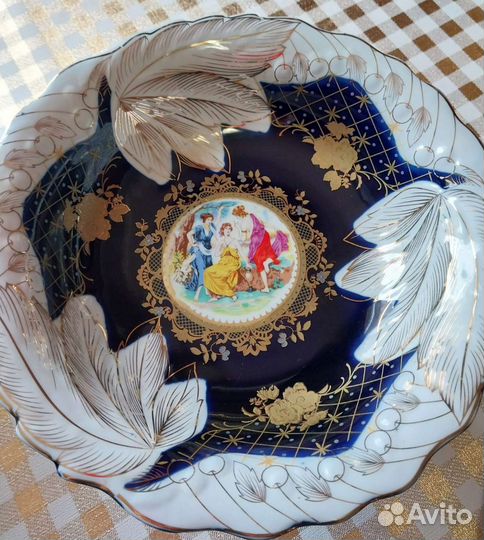 Кобальтовая посуда, вазы, чайно кофейный сервиз