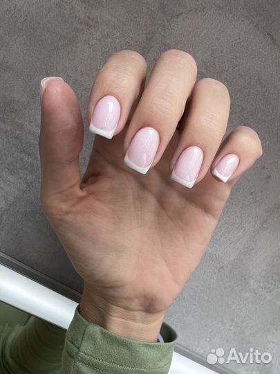 Маникюр гель лак наращивание
