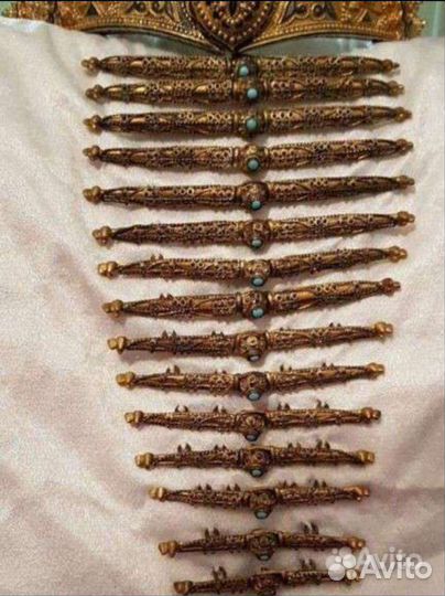 Пояс кемар 18века серебро-позолота