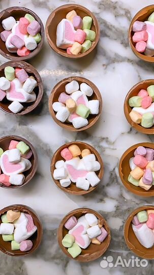 Шоколадные бомбочки с маршмеллоу и какао. Идеальны